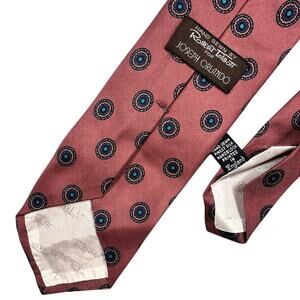 Robert Talbott Silk Neck Tie Geometric Foulard Made England Hand Sewn